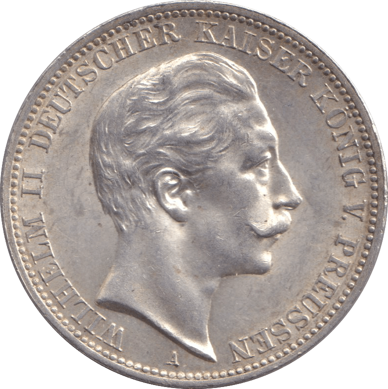 1909 THREE MARK BERLIN A - SILVER WORLD COINS - Cambridgeshire Coins