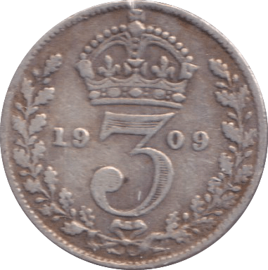 1909 THREEPENCE ( GF ) - THREEPENCE - Cambridgeshire Coins