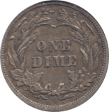 1909 USA BARBER DIME - SILVER WORLD COINS - Cambridgeshire Coins