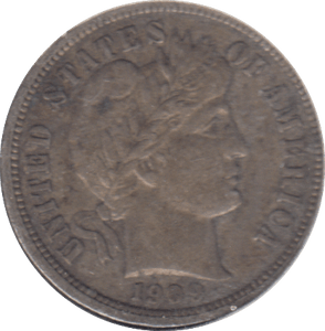 1909 USA BARBER DIME - SILVER WORLD COINS - Cambridgeshire Coins
