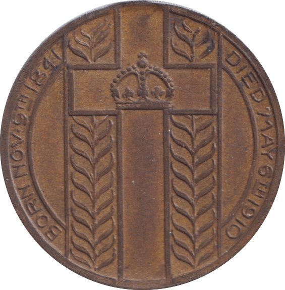 1910 DEATH MEDAL EDWARD VII - MEDALS & MEDALLIONS - Cambridgeshire Coins