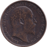 1910 FARTHING ( FINE ) - FARTHING - Cambridgeshire Coins