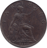 1910 FARTHING ( UNC ) - FARTHING - Cambridgeshire Coins