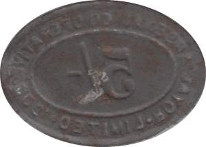 1910 FIVE SHILLING TOKEN ARSENAL COOPERATIVE - OTHER TOKENS - Cambridgeshire Coins