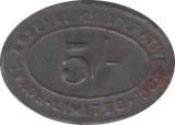 1910 FIVE SHILLING TOKEN ARSENAL COOPERATIVE - OTHER TOKENS - Cambridgeshire Coins