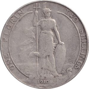 1910 FLORIN ( FINE ) - FLORIN - Cambridgeshire Coins