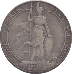 1910 FLORIN ( FINE ) - FLORIN - Cambridgeshire Coins