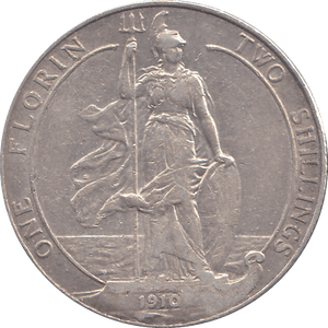 1910 FLORIN ( GVF ) - FLORIN - Cambridgeshire Coins