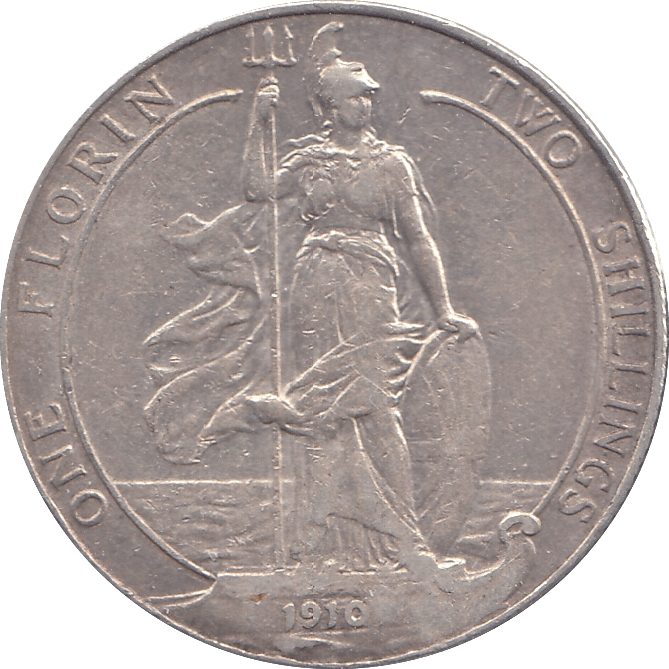 1910 FLORIN ( GVF ) - FLORIN - Cambridgeshire Coins