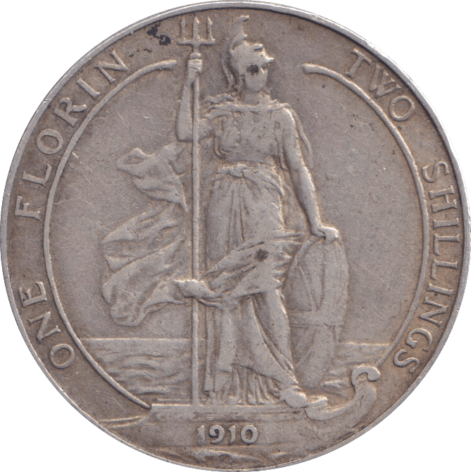 1910 FLORIN ( VF ) - FLORIN - Cambridgeshire Coins