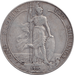 1910 FLORIN ( VF ) - FLORIN - Cambridgeshire Coins