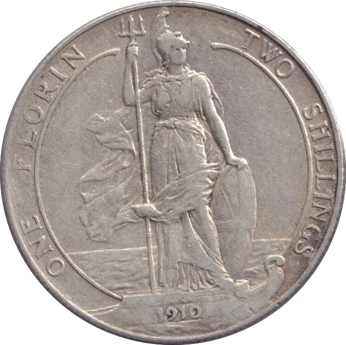 1910 FLORIN ( VF ) - WORLD COINS - Cambridgeshire Coins