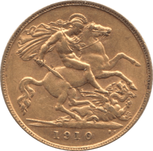 1910 GOLD HALF SOVEREIGN ( AUNC ) - HALF SOVEREIGN - Cambridgeshire Coins