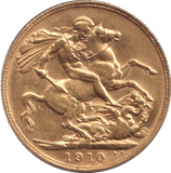 1910 GOLD SOVEREIGN ( AUNC ) - SOVEREIGN - Cambridgeshire Coins
