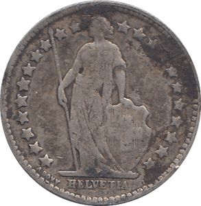 1910 HALF FRANC SWITZERLAND - WORLD COINS - Cambridgeshire Coins