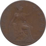 1910 HALFPENNY ( FINE ) - Halfpenny - Cambridgeshire Coins