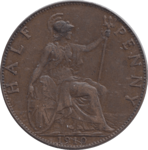 1910 HALFPENNY ( GVF ) - HALFPENNY - Cambridgeshire Coins