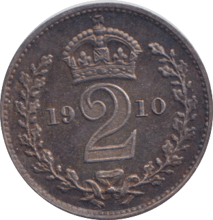 1910 MAUNDY TWOPENCE ( UNC ) - MAUNDY TWOPENCE - Cambridgeshire Coins
