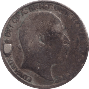1910 MODIFIED SCARCE SIXPENCE ( FINE ) - SIXPENCE - Cambridgeshire Coins