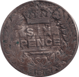 1910 MODIFIED SCARCE SIXPENCE ( FINE ) - SIXPENCE - Cambridgeshire Coins