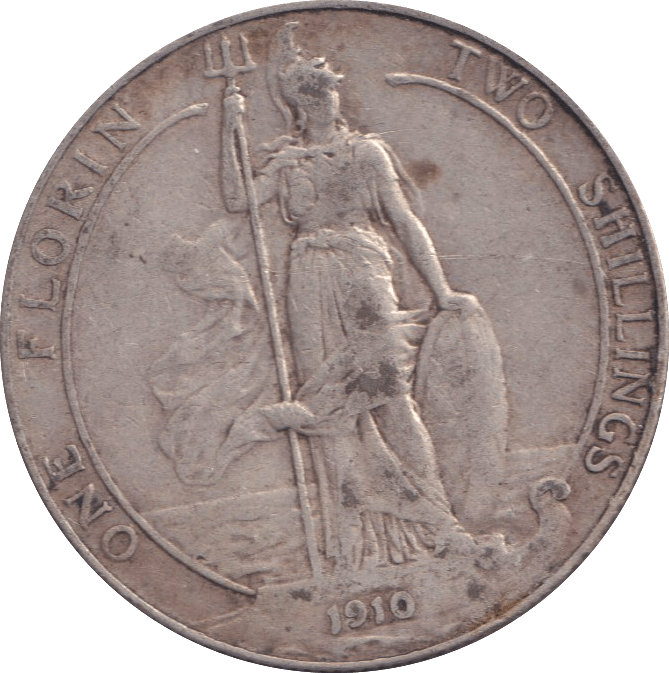 1910 ONE FLORIN ( FINE ) - FLORIN - Cambridgeshire Coins