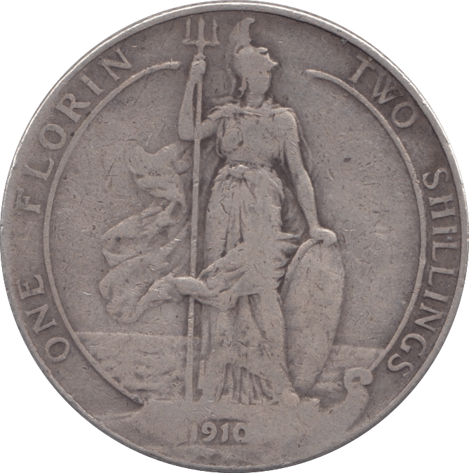 1910 ONE FLORIN ( FINE ) - FLORIN - Cambridgeshire Coins