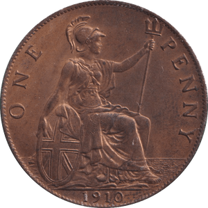 1910 PENNY ( AUNC ) - PENNY - Cambridgeshire Coins