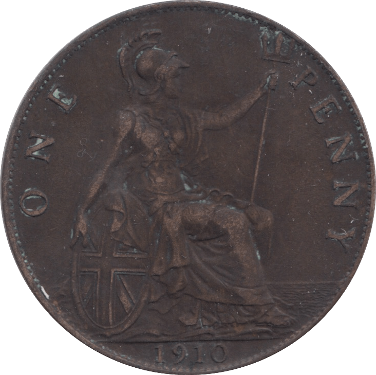 1910 PENNY BRITANNIA ( VF ) - PENNY - Cambridgeshire Coins