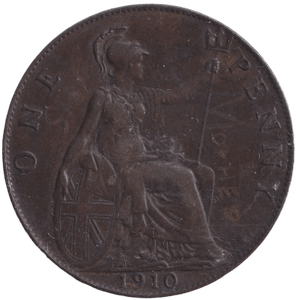 1910 PENNY ( EF ) - PENNY - Cambridgeshire Coins