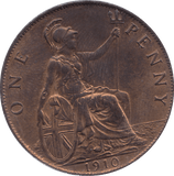 1910 PENNY ( UNC ) - PENNY - Cambridgeshire Coins