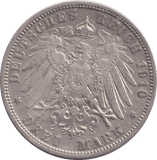 1910 SILVER 3 MARKS PRUSSIA - SILVER WORLD COINS - Cambridgeshire Coins