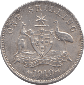 1910 SILVER AUSTRALIA SHILLING - SILVER WORLD COINS - Cambridgeshire Coins
