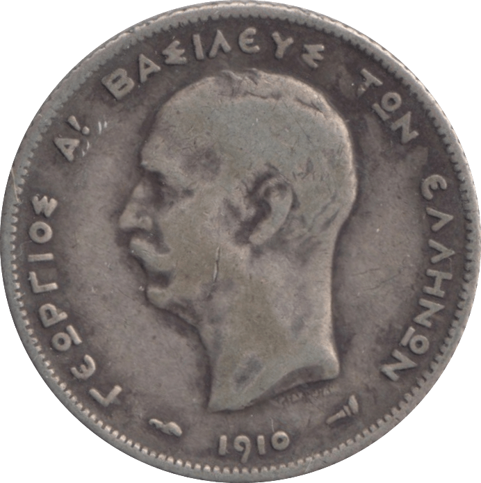 1910 SILVER DRACHMA GREECE - DRACHMA - Cambridgeshire Coins