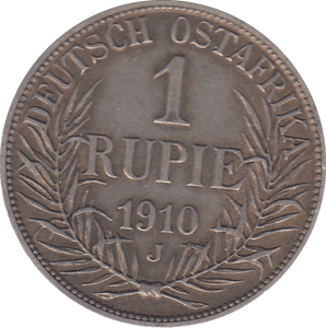 1910 SILVER EAST AFRICA ONE RUPIE - SILVER WORLD COINS - Cambridgeshire Coins