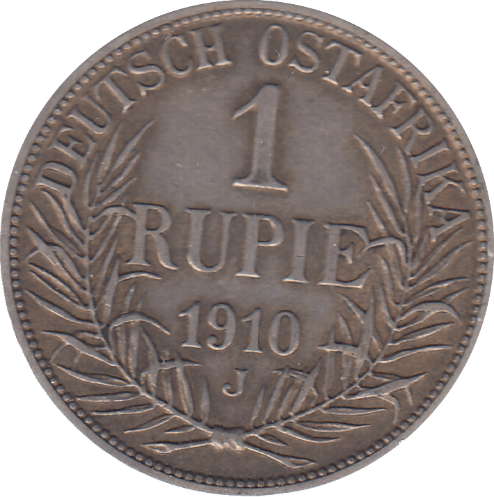 1910 SILVER EAST AFRICA ONE RUPIE - SILVER WORLD COINS - Cambridgeshire Coins