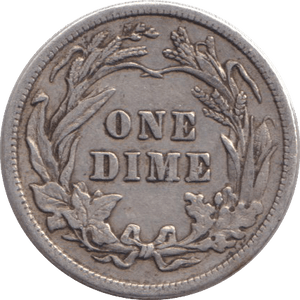 1910 SILVER ONE DIME - SILVER WORLD COINS - Cambridgeshire Coins