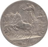 1910 SILVER ONE LIRA ITALY - SILVER WORLD COINS - Cambridgeshire Coins