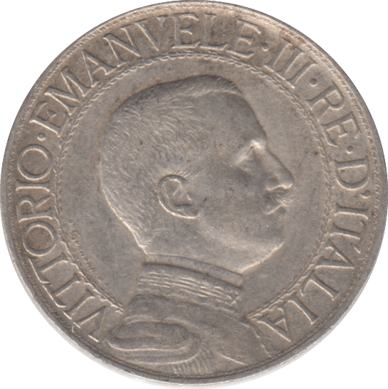 1910 SILVER ONE LIRA ITALY - SILVER WORLD COINS - Cambridgeshire Coins