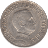 1910 SILVER ONE LIRA ITALY - SILVER WORLD COINS - Cambridgeshire Coins