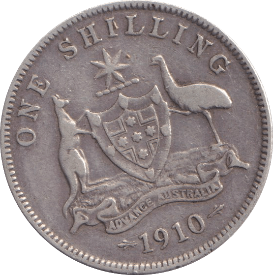 1910 SILVER ONE SHILLING AUSTRALIA - WORLD COINS - Cambridgeshire Coins