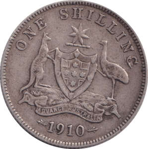 1910 SILVER SHILLING AUSTRALIA - SILVER WORLD COINS - Cambridgeshire Coins