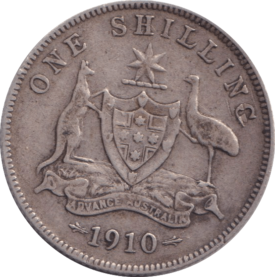1910 SILVER SHILLING AUSTRALIA - SILVER WORLD COINS - Cambridgeshire Coins