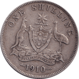 1910 SILVER SHILLING AUSTRALIA - SILVER WORLD COINS - Cambridgeshire Coins