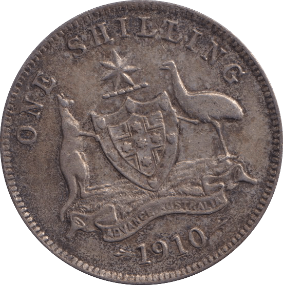 1910 SILVER SHILLING AUSTRALIA - SILVER WORLD COINS - Cambridgeshire Coins