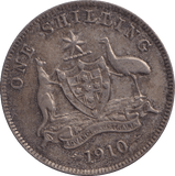 1910 SILVER SHILLING AUSTRALIA - SILVER WORLD COINS - Cambridgeshire Coins