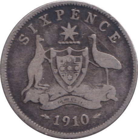 1910 SILVER SIXPENCE AUSTRALIA - SILVER WORLD COINS - Cambridgeshire Coins