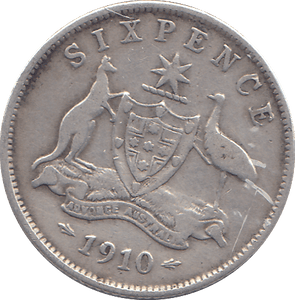 1910 SIX PENCE AUSTRALIA - WORLD COINS - Cambridgeshire Coins