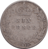 1910 SIXPENCE 1 ( FINE ) - SIXPENCE - Cambridgeshire Coins