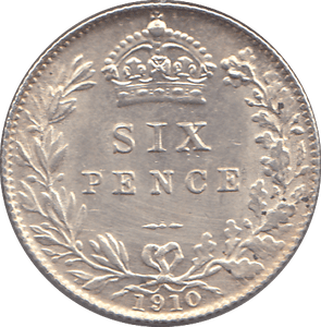 1910 SIXPENCE ( EF ) 6 - SIXPENCE - Cambridgeshire Coins