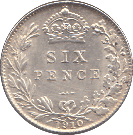 1910 SIXPENCE ( EF ) 6 - SIXPENCE - Cambridgeshire Coins